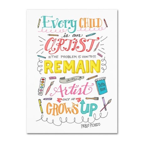 Trademark Fine Art Elizabeth Caldwell 'Every Child Is An Artist' Canvas Art, 35x47 ALI5518-C3547GG